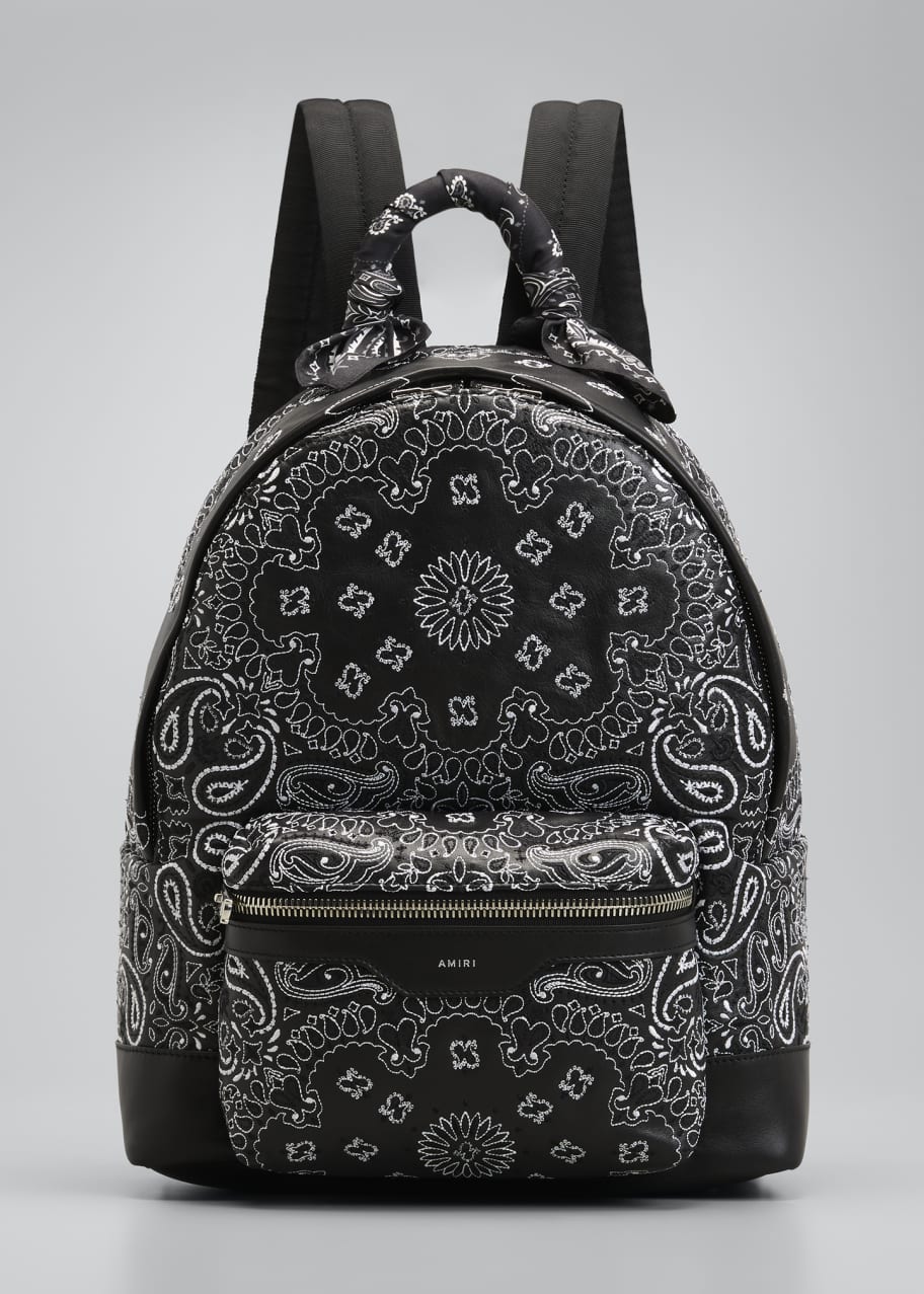 Amiri Men's Bandana Leather Backpack Bergdorf Goodman