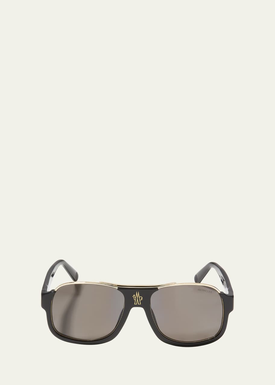 サングラス Moncler Sunglasses ML0199 57G Square Translucent Mirror Moncler ML0199 57G Yellow Clear Square Plastic Sunglasses