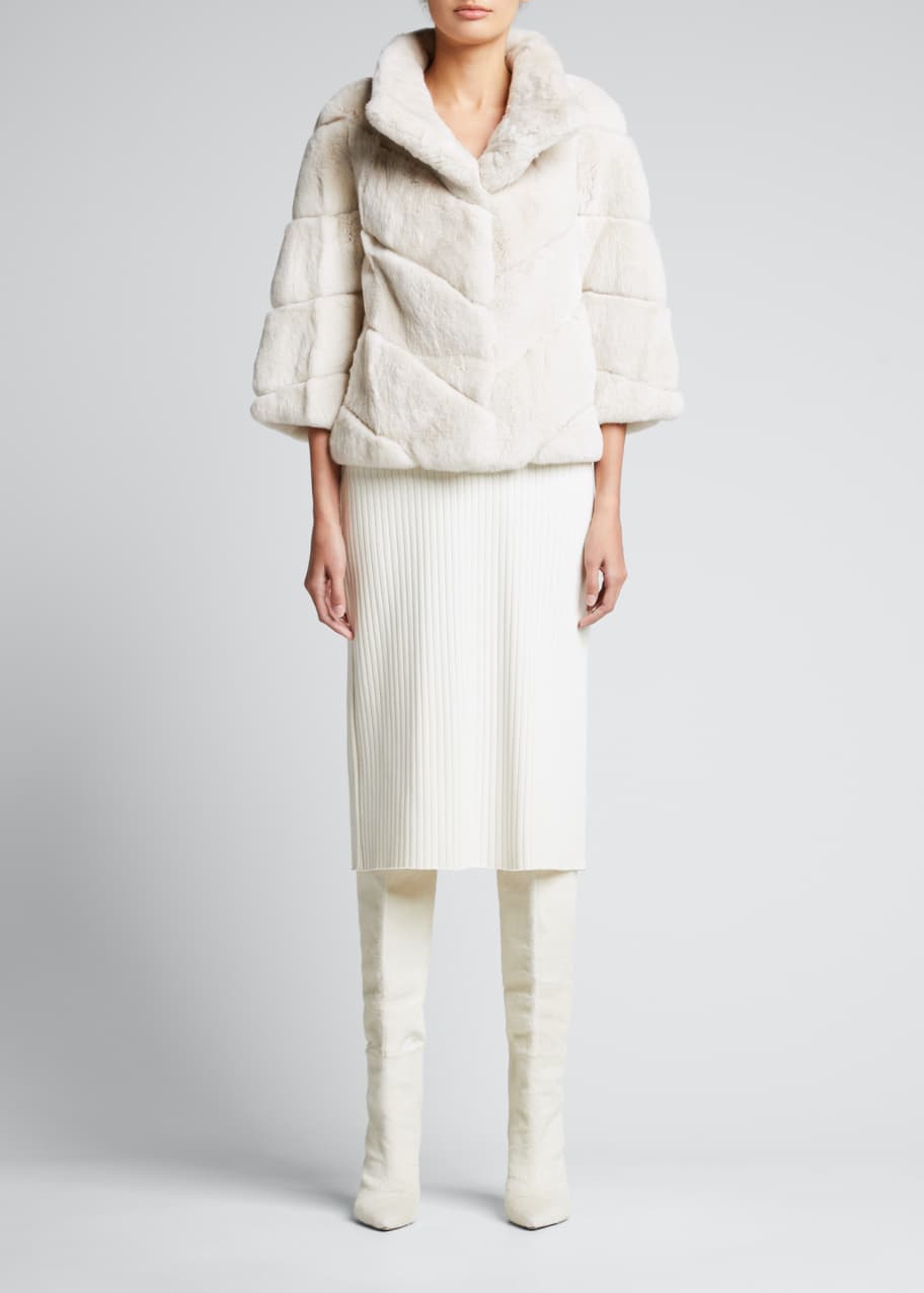 Yves Salomon Rex Rabbit Fur Jacket Bergdorf Goodman