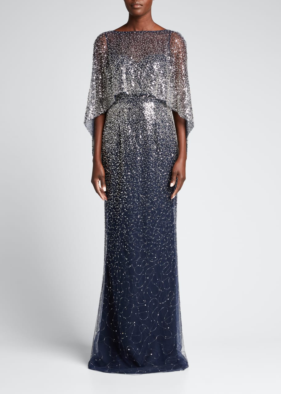 teri jon sequin dress Teri Jon Sequin Feather Knee Length Dress Size 4