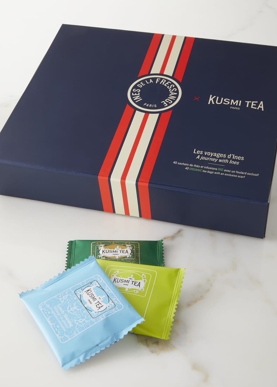 Kusmi Tea A Journey with Ines 40 Organic Tea Bags Gift Set Bergdorf
