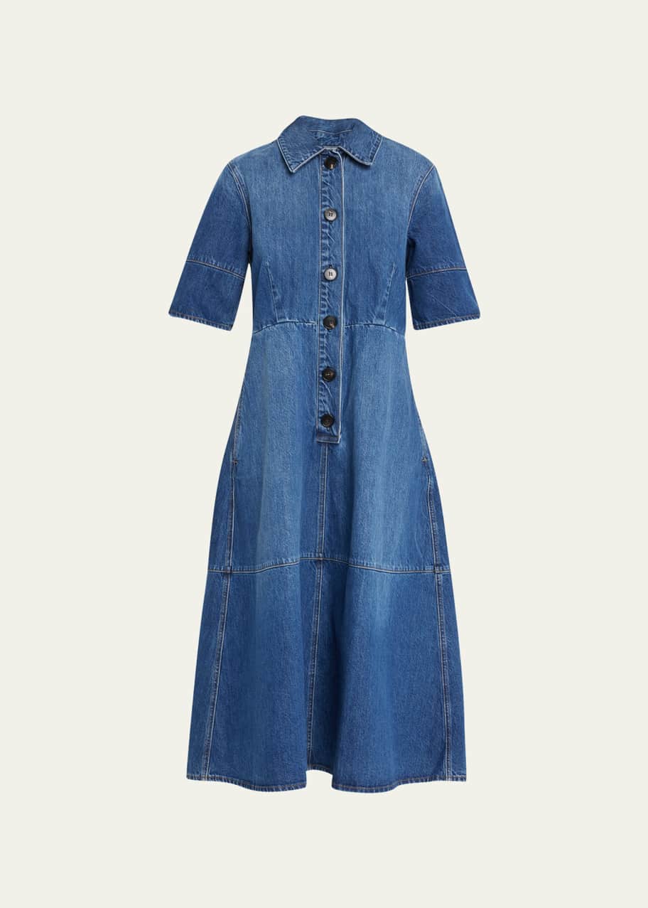 Co Denim Midi Shirtdress Bergdorf Goodman