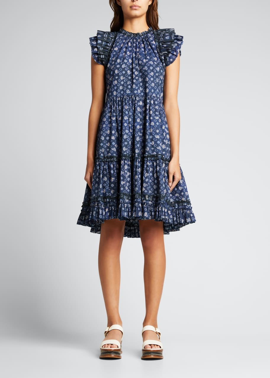 Ulla Johnson Joan Flutter Sleeve Dress Bergdorf Goodman