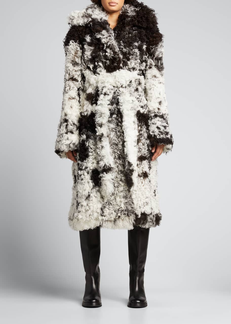 Proenza Schouler Speckled Curly Shearling Coat - Bergdorf Goodman