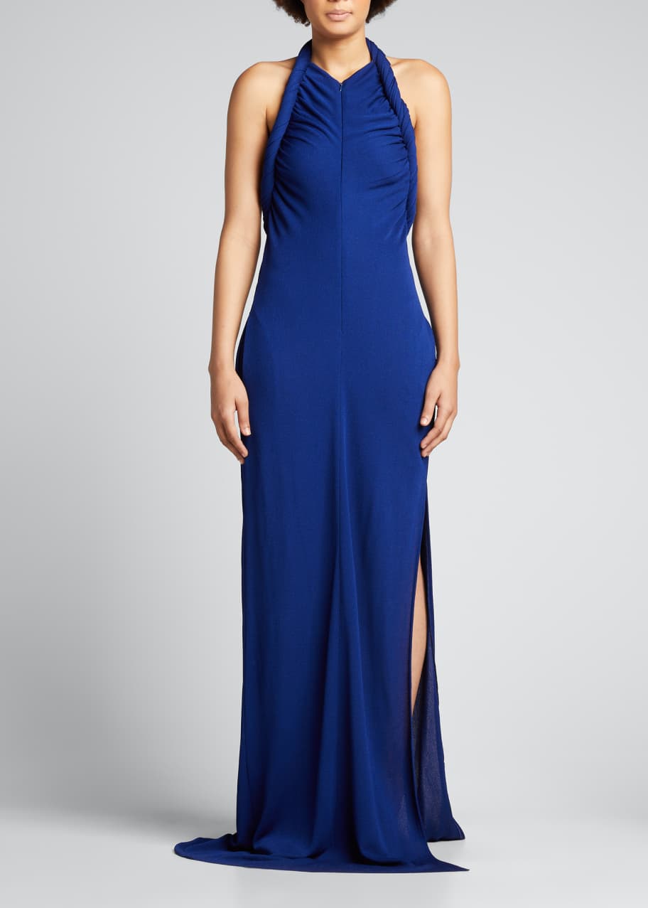 Proenza Schouler TwistedFront Jersey Halter Maxi Dress Bergdorf Goodman