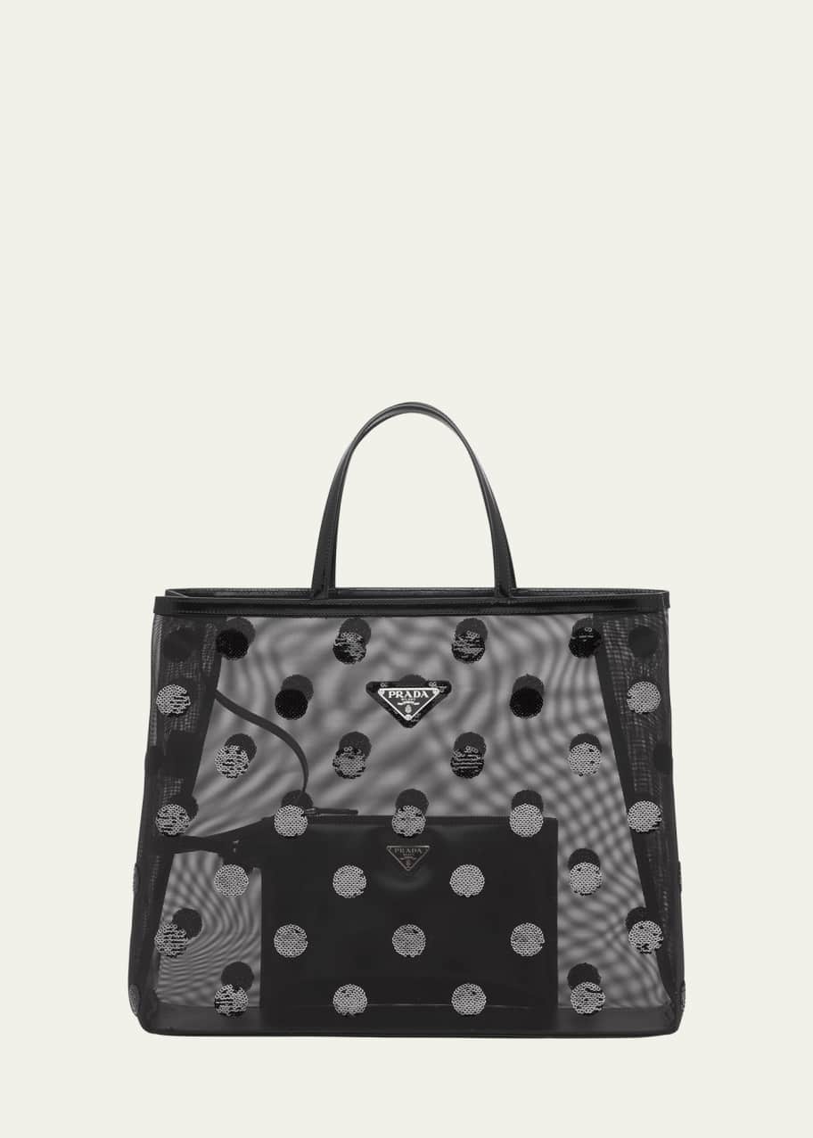 トートバッグ PRADA SEQUINED MESH TOTE BAG Sequined mesh tote bag PRADA | Blondie Shop