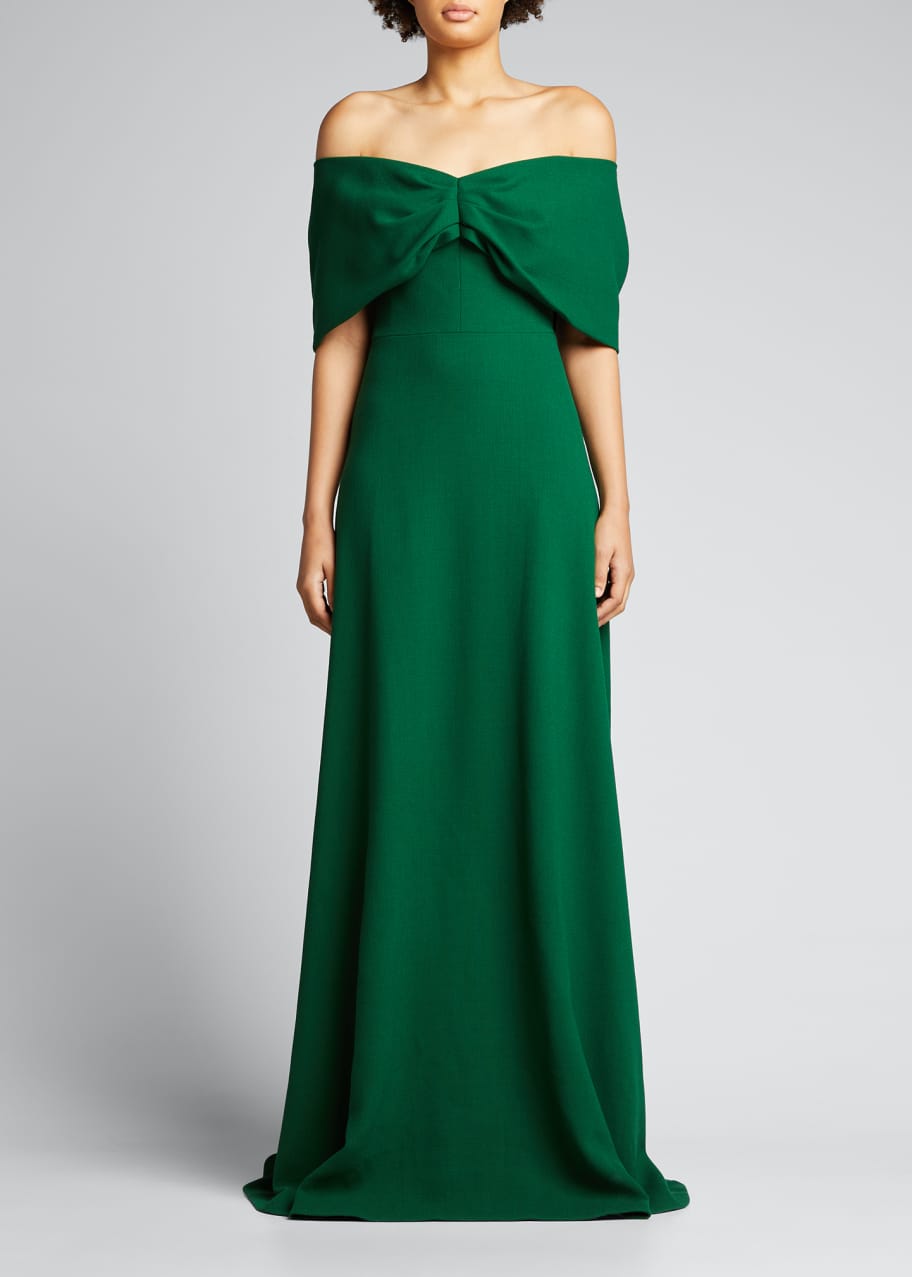 Lela rose off the shoulder gown sales