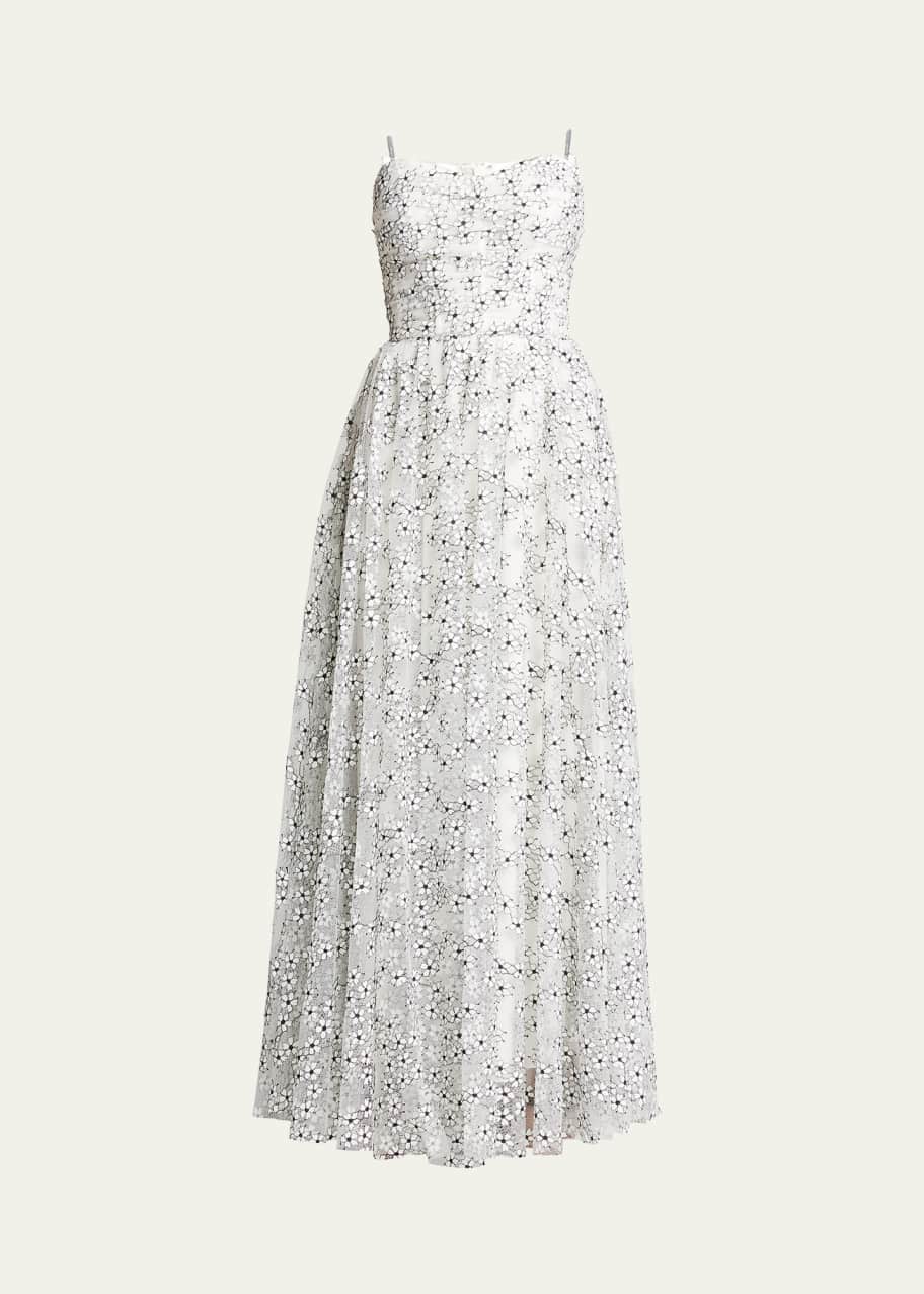 knee length dresses for ladies Strapless Embroidered Cocktail Dress 4 / Silk White