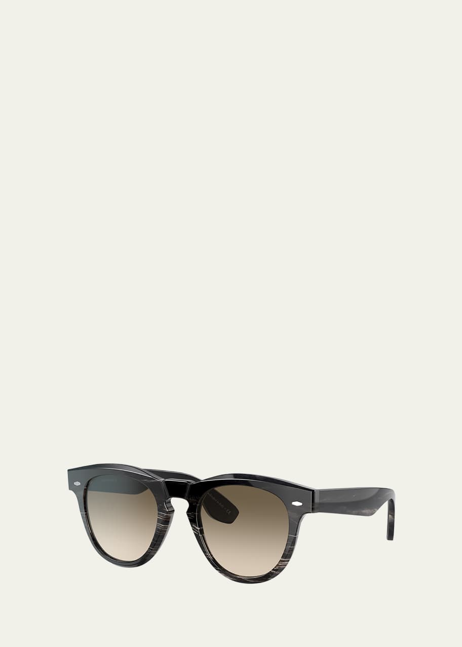 Brunello Cucinelli & Oliver Peoples Nino Horn Round Acetate