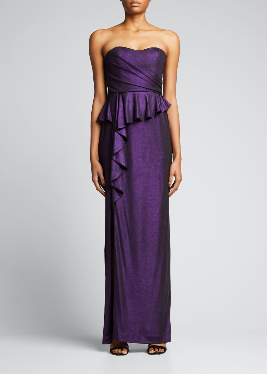 Marchesa notte peplum dress discount