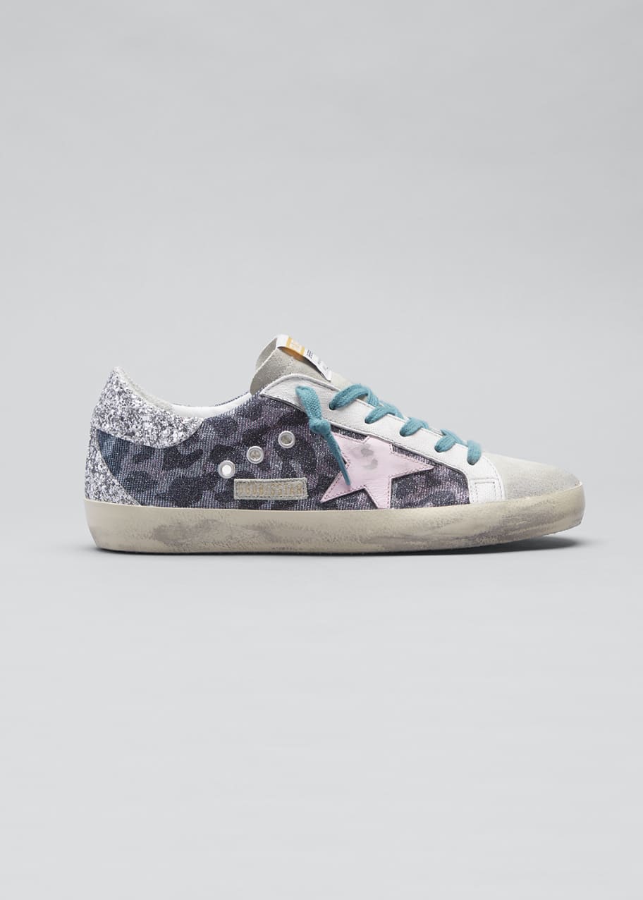 Golden Goose Superstar Leopard Print Glitter Sneakers Bergdorf Goodman