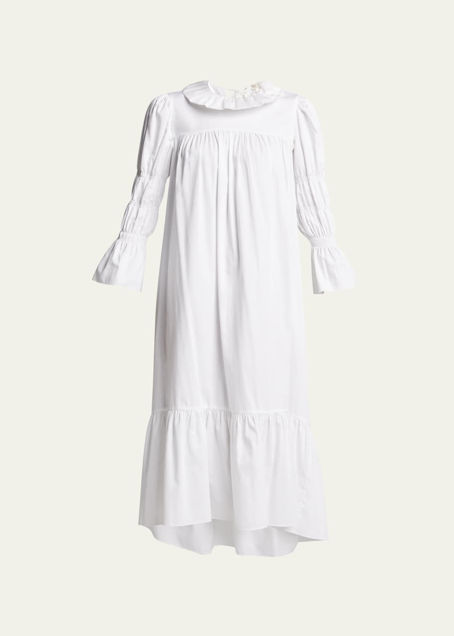 Une Femme Esther Cotton Sateen Nightgown - Bergdorf Goodman