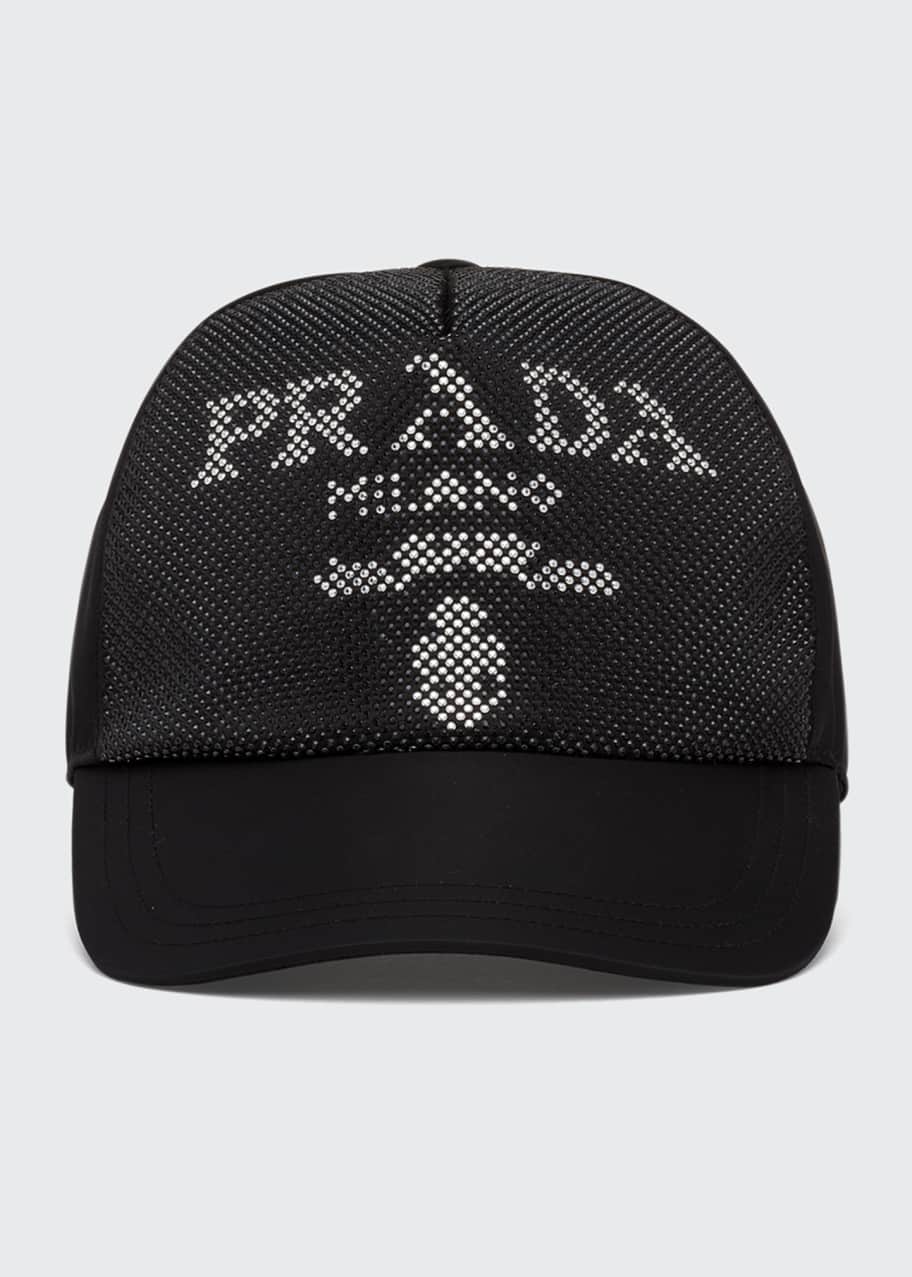 Prada Men's Studded Logo Baseball Hat Bergdorf Goodman