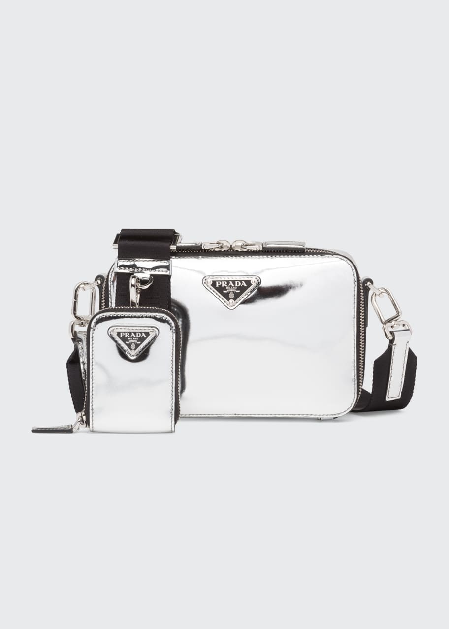 Prada Men s Leather Crossbody Bag w Pouch Bergdorf Goodman