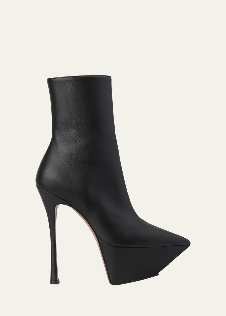 Amina Muaddi Yigit Zip Platform Stiletto Booties Bergdorf Goodman