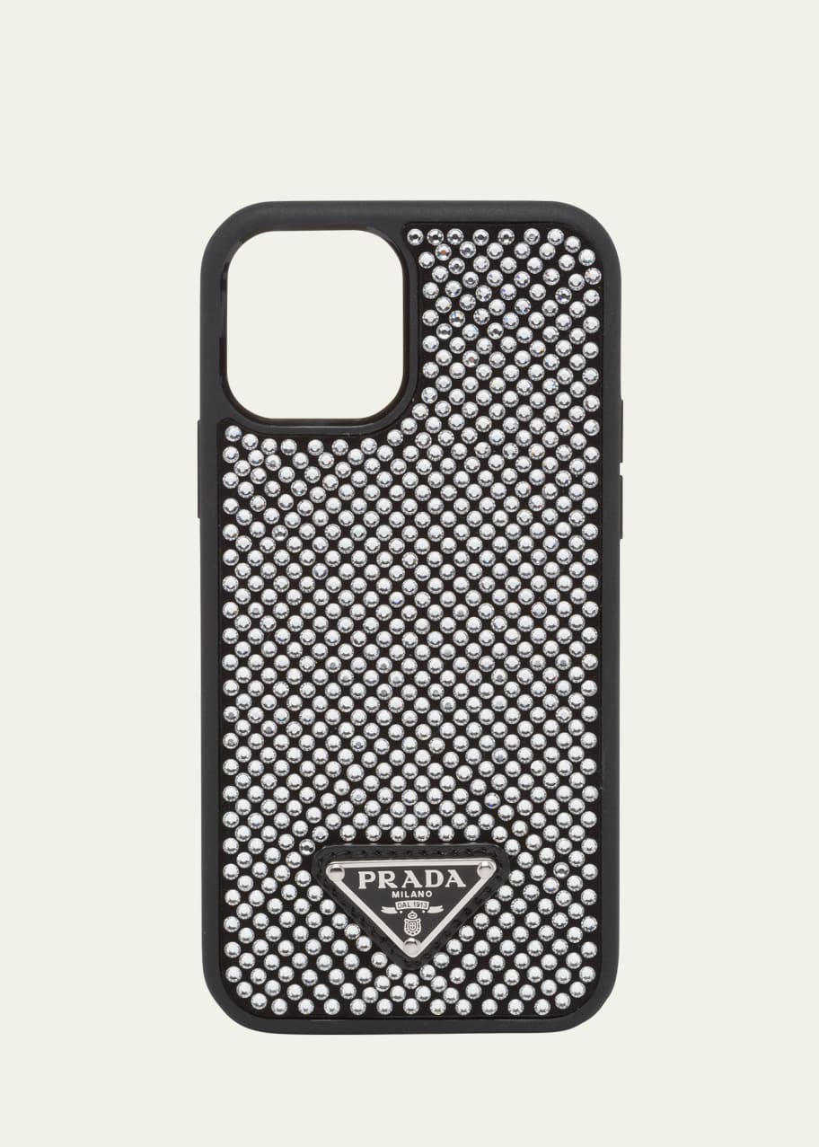 Prada Crystal Triangle Logo iPhone 12 Pro Case - Bergdorf Goodman