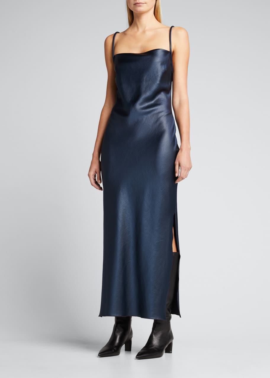 satin slip dress sleepwear Dreamy - Lace Slip Dress • Pearly Blue