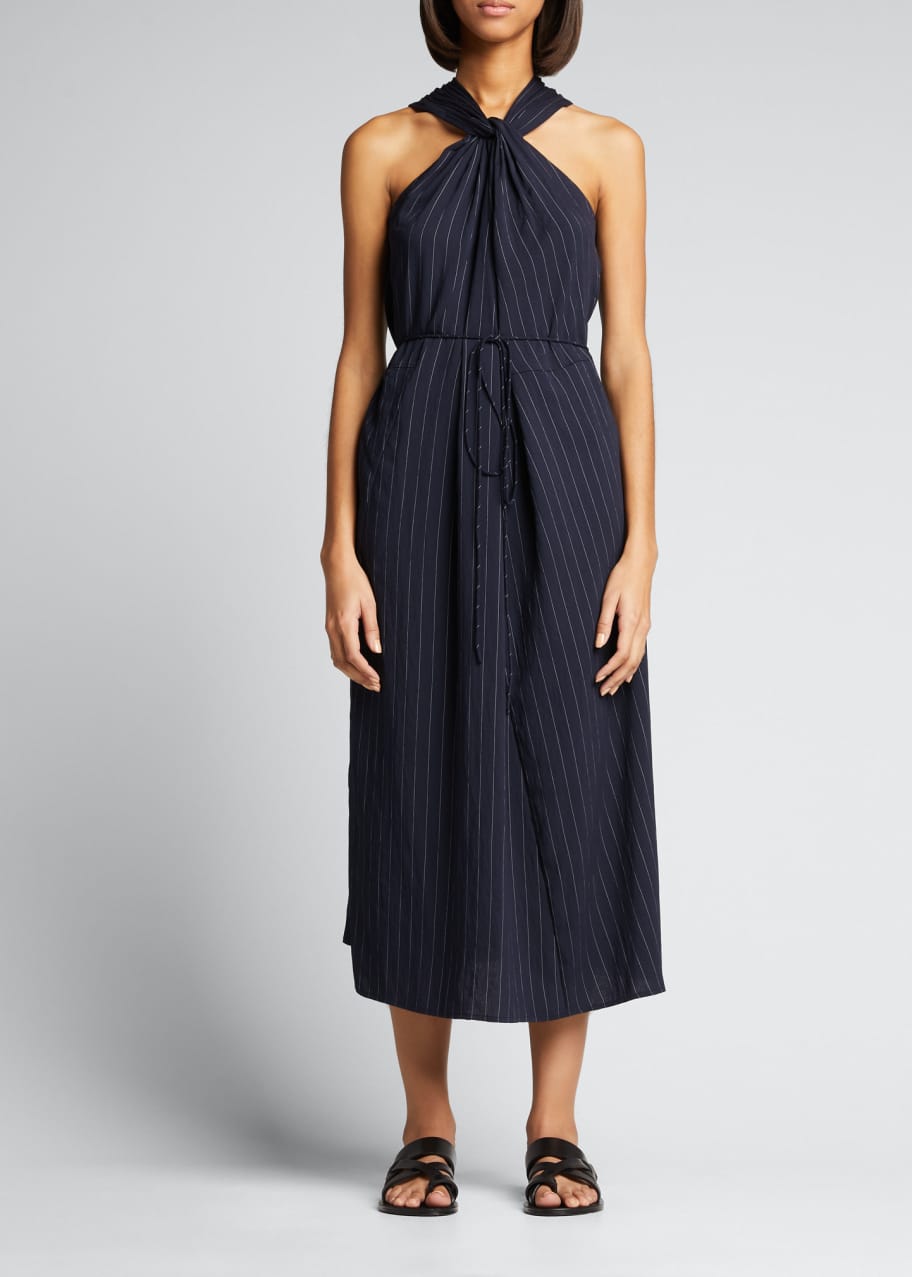 twist front halter dress Mackenna Dresser