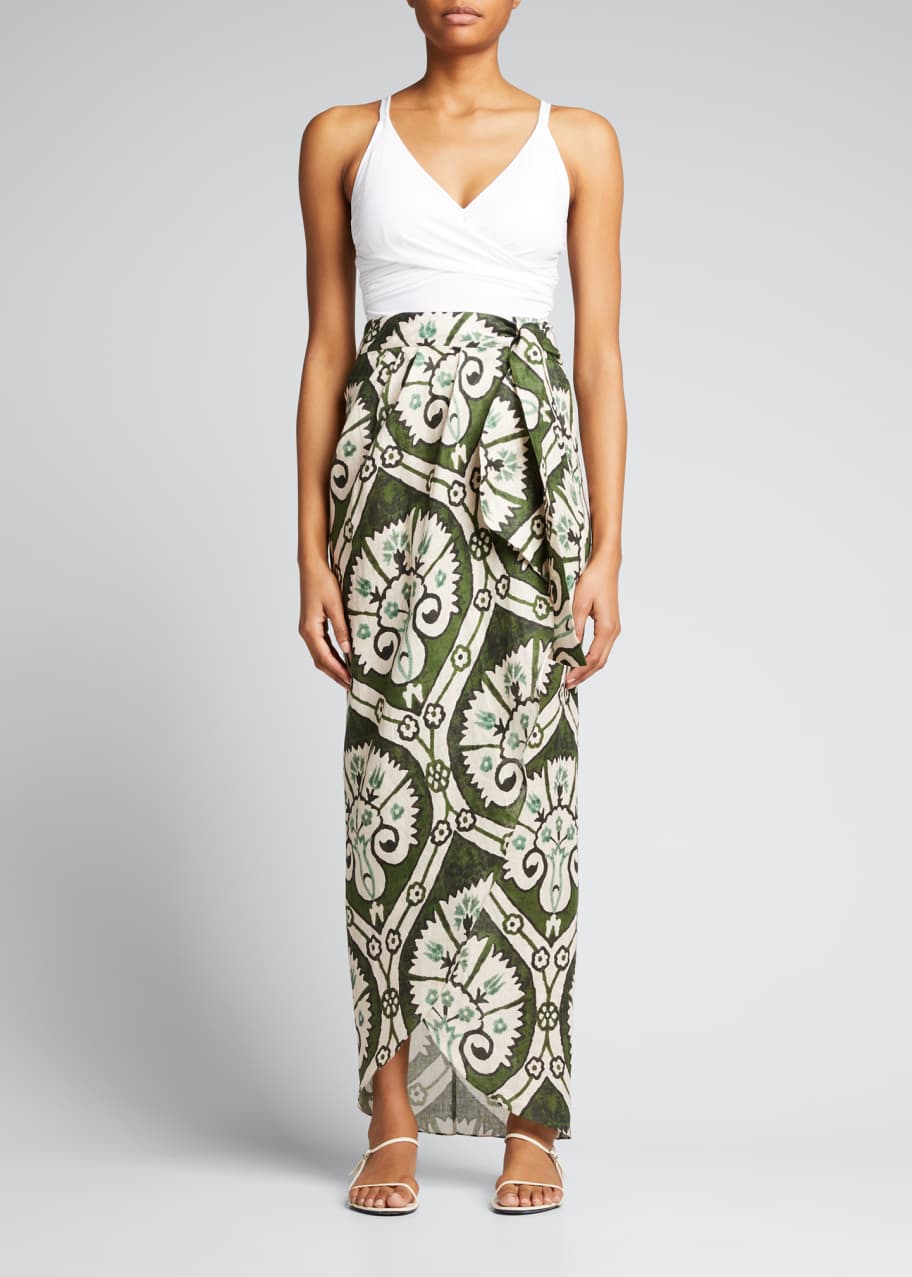 Johanna Ortiz The Traveler Linen Maxi Wrap Skirt - Bergdorf Goodman