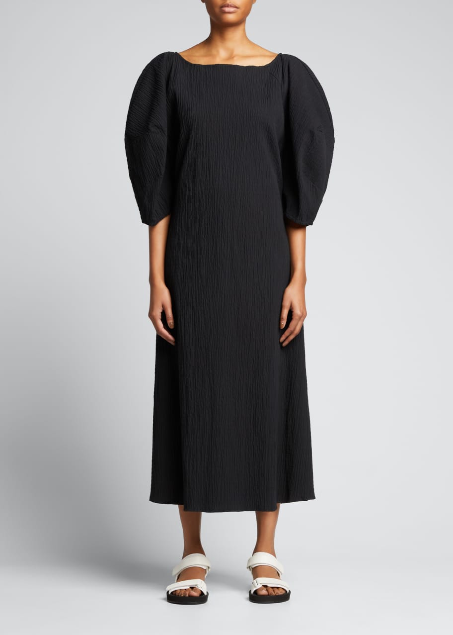 Mara Hoffman Cecilia Puff-Sleeve Organic Cotton Midi Dress