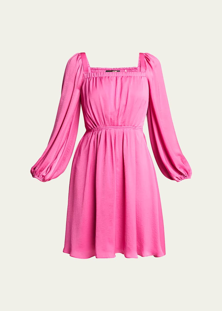 Kobi Halperin Stavy Blouson-Sleeve Dress - Bergdorf Goodman
