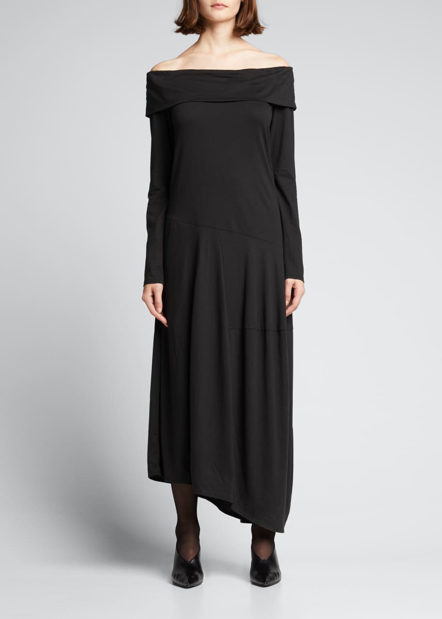Tibi Off-Shoulder Asymmetric T-Shirt Dress Bergdorf Goodman