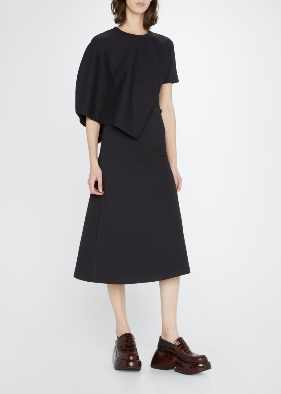 loewe asymmetric dress Monae Floral Asymmetrical Neck Midi Dress – VICI