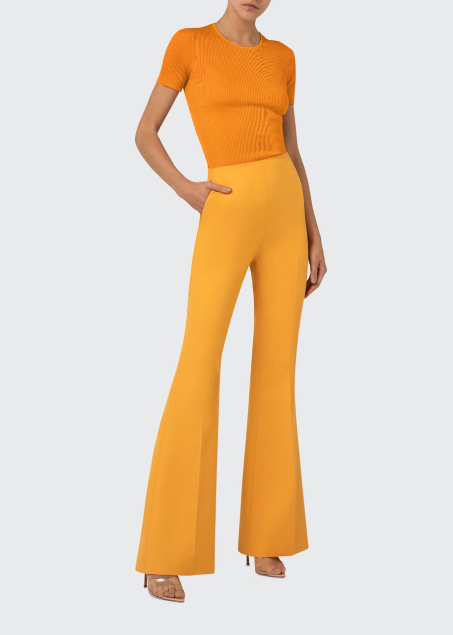 Akris Faralda HighRise BootCut Pants Bergdorf Goodman