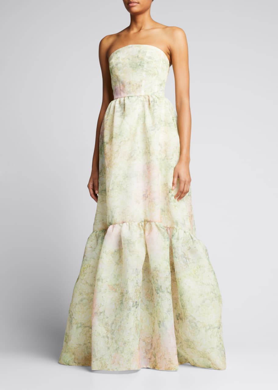 Strapless flounce dress deals