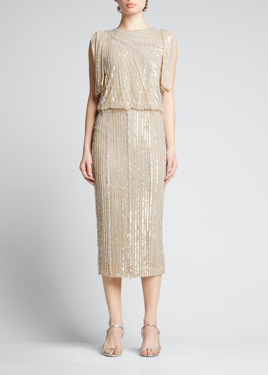 slim fit dress slacks Francesca Gown Gold Multi main image 1
