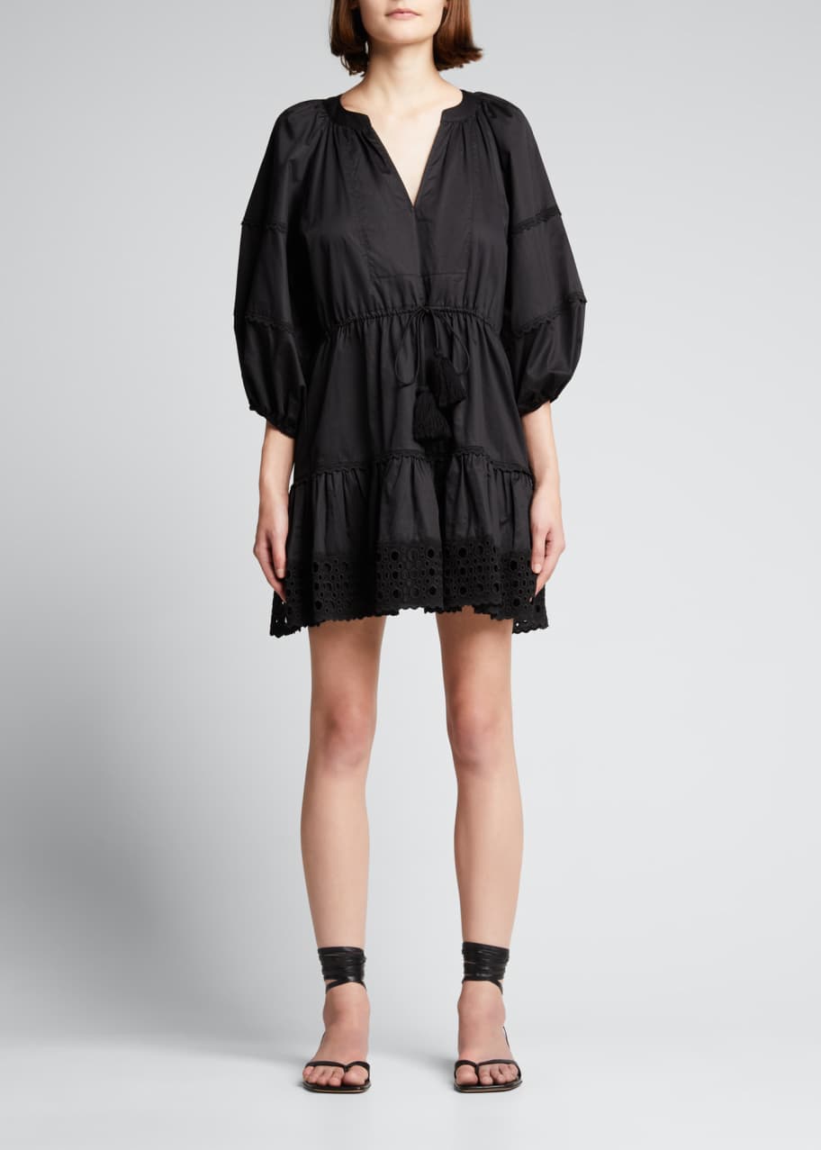 Alexis Daksha Embroidered-Hem Dress - Bergdorf Goodman