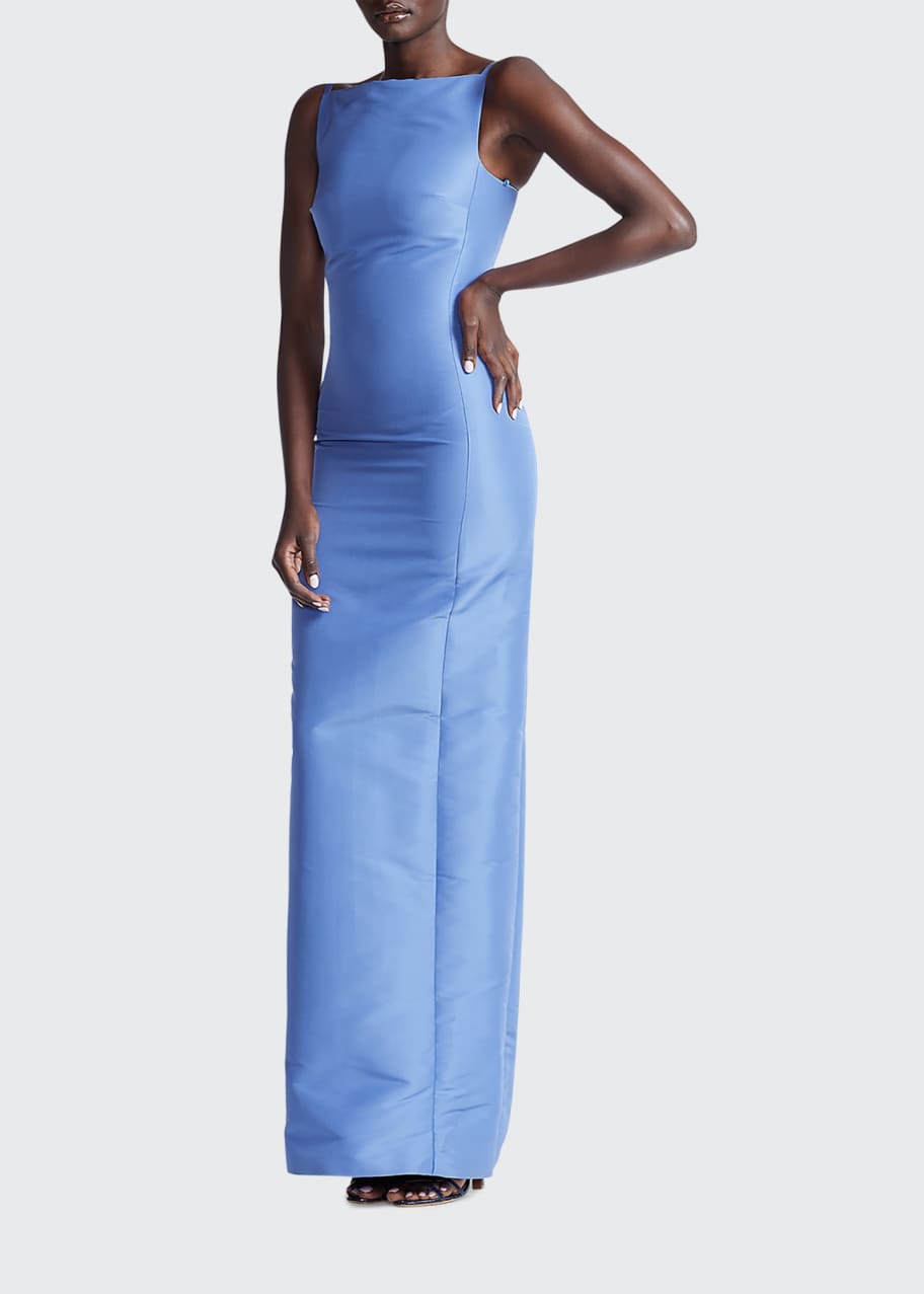 Ralph Lauren Collection Krystina Boat-Neck Column Evening Dress