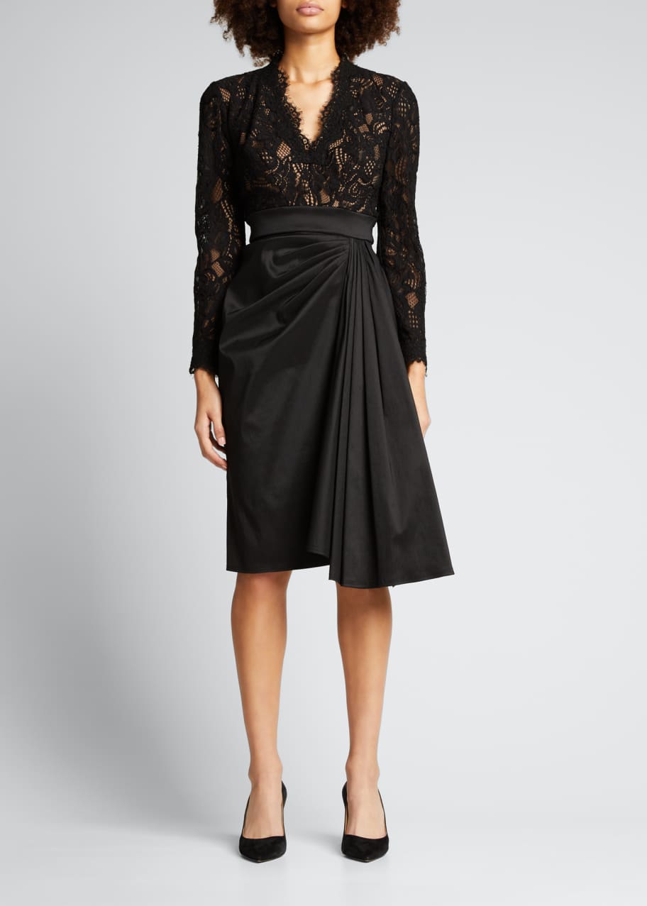 Tadashi shoji scalloped lace gown 2025