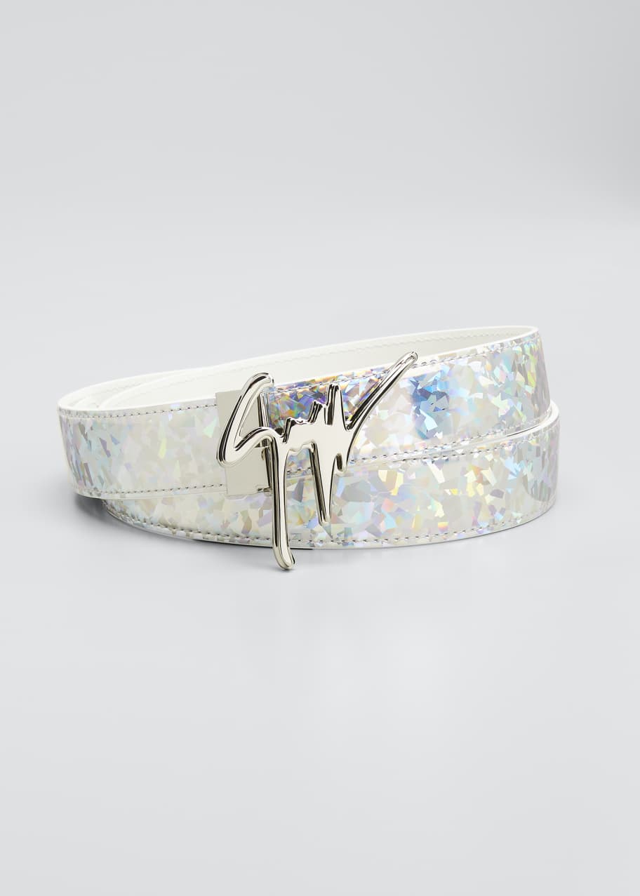 Giuseppe Zanotti Men's Aikido Iridescent Belt - Bergdorf Goodman