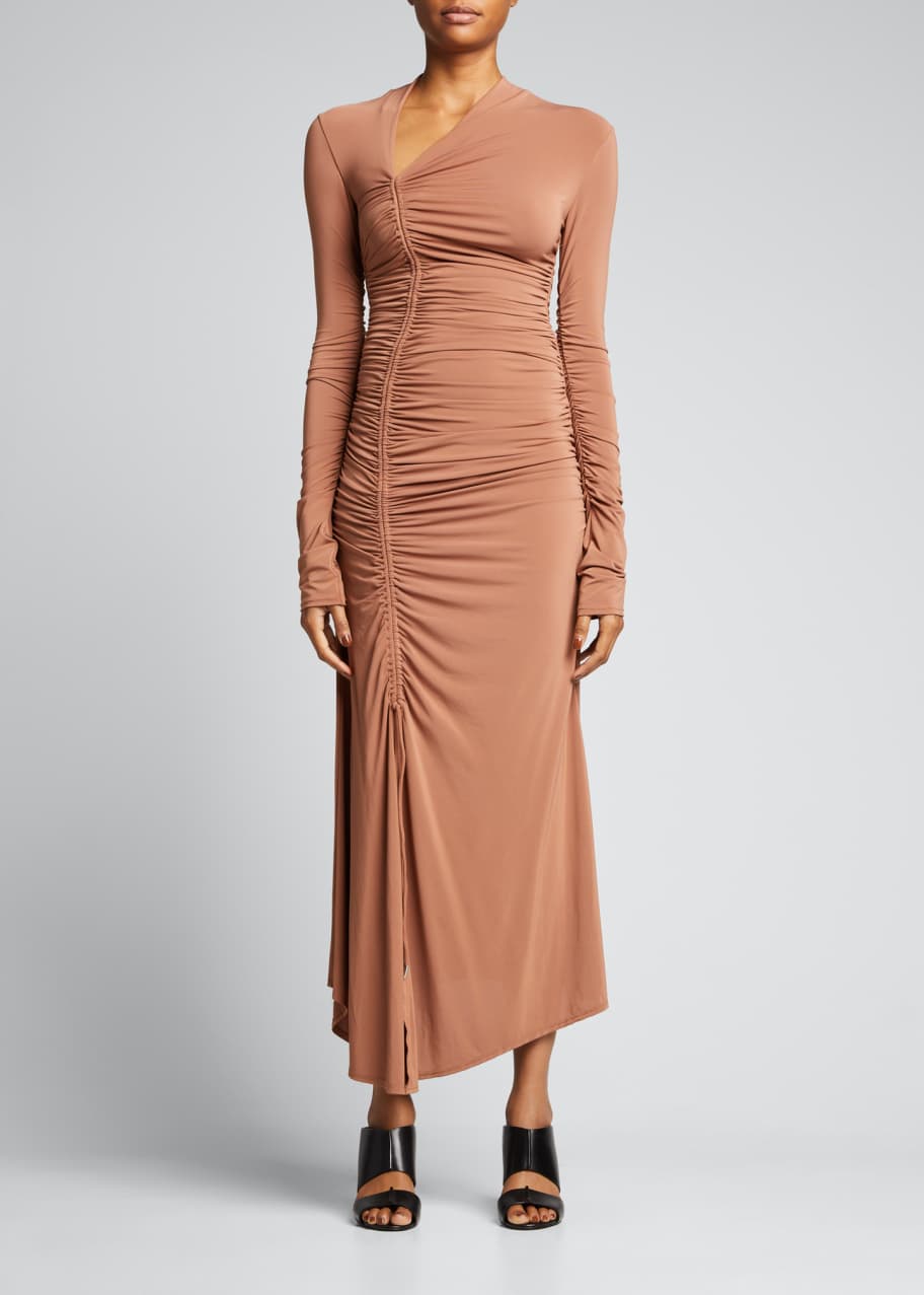 A.L.C. James Shirred Long-Sleeve Dress - Bergdorf Goodman