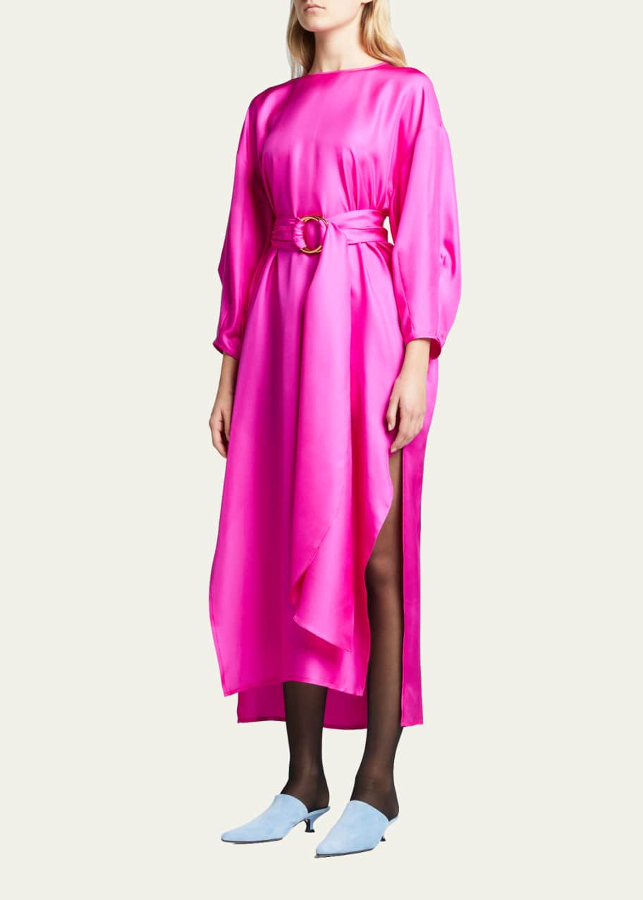 knee length dresses for ladies Sequin Embroidered Kaftan Midi Dress with Inner main image 0