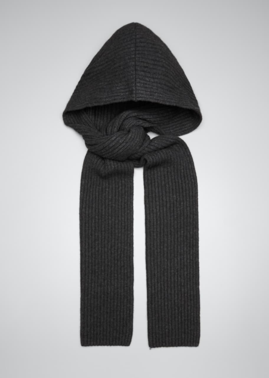 Toteme Hooded Ribbed Wool Scarf - Bergdorf Goodman
