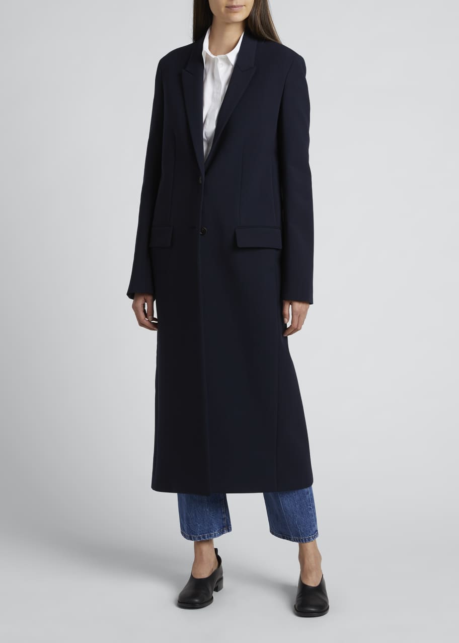 THE ROW Dustova Wool Blend Straight Coat Bergdorf Goodman