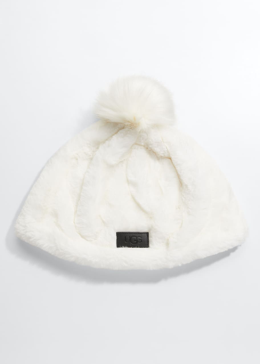 UGG FauxFur Beanie w/ Pompom Bergdorf Goodman