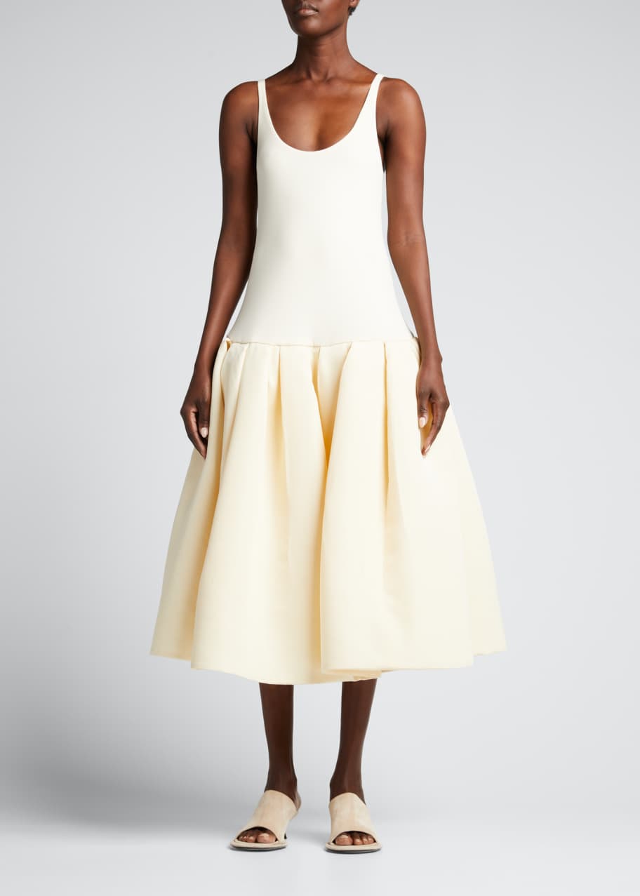 Dropped waist midi dress clearance