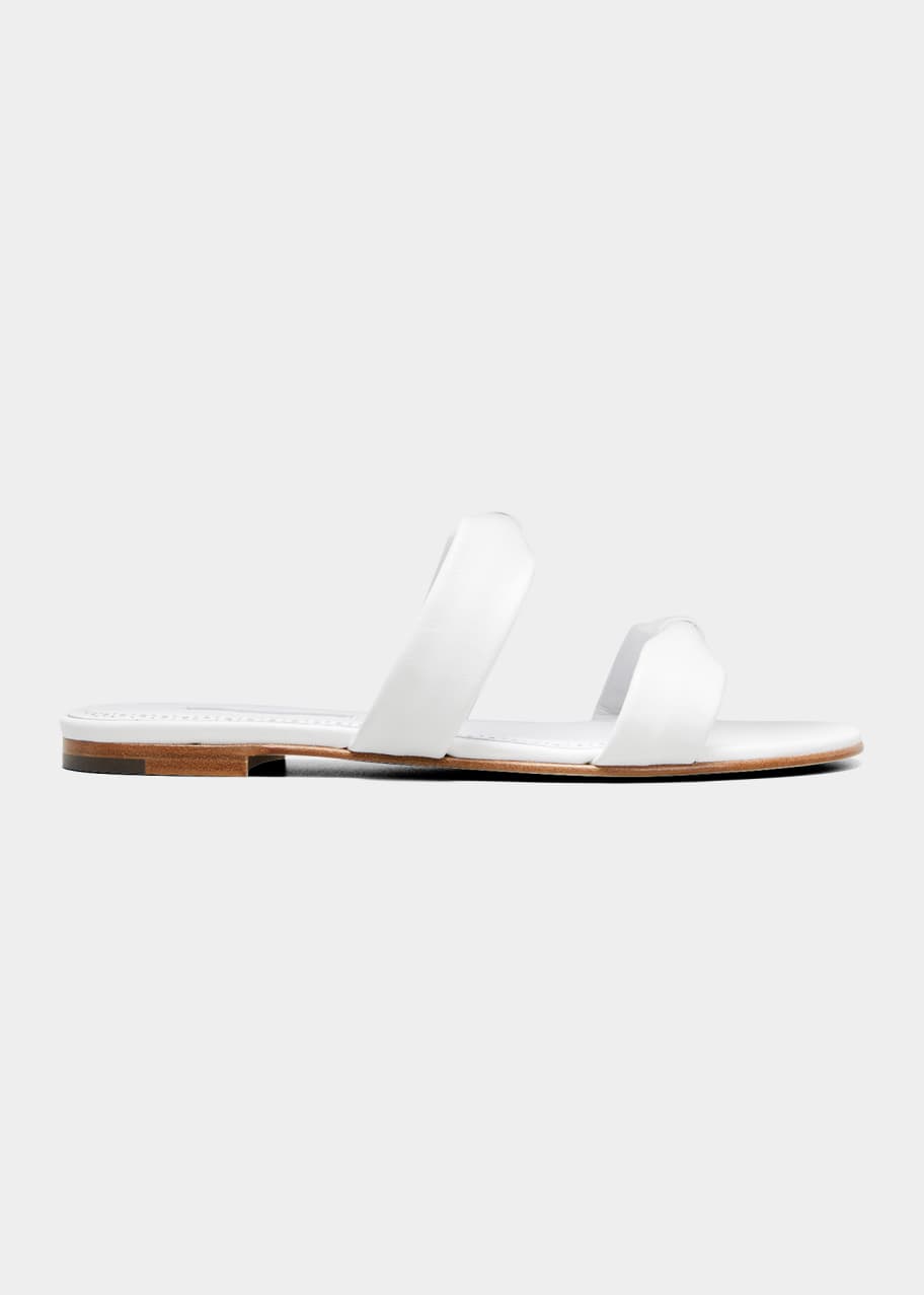 Image 1 of 1: Pallera Dual-Bow Slide Flat Sandals