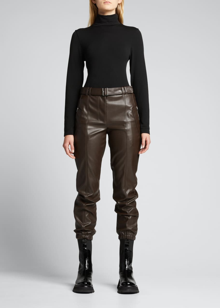 3.1 Phillip Lim Vegan Leather Belted Joggers Bergdorf Goodman