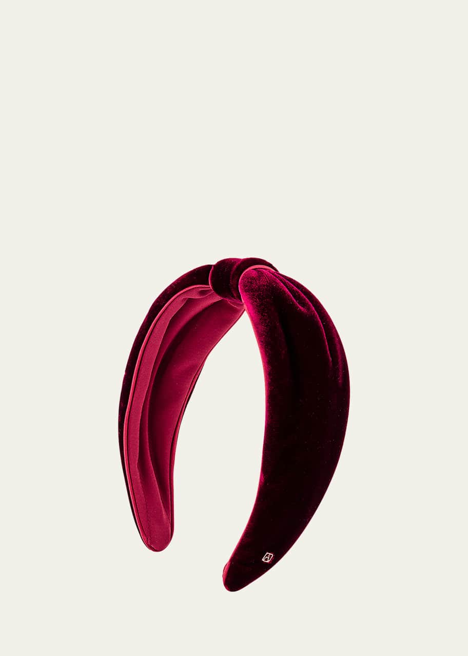 Alexandre de Paris Knot Velvet Headband - Bergdorf Goodman