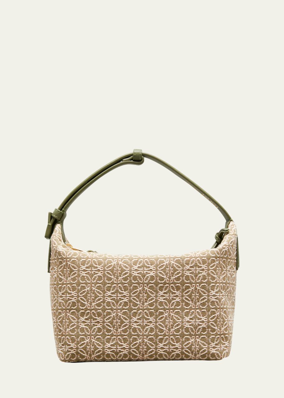 LOEWE CUBI アナグラム ジャカード ハンドバッグ LOEWE Cubi Anagram Jacquard Small Top Handle Bag - Bergdorf Goodman