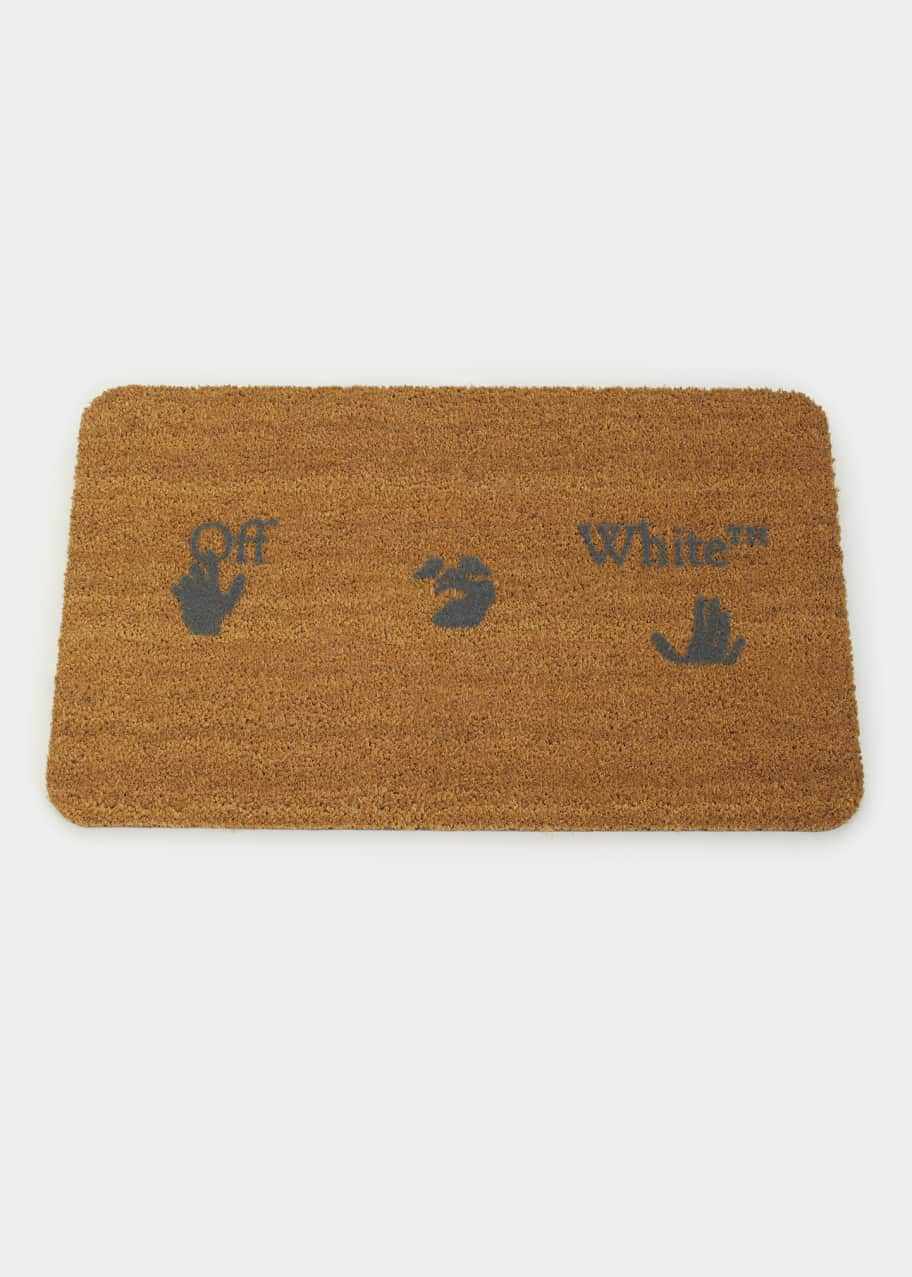 OFF-WHITE Swimming Man Logo Doormat Brown