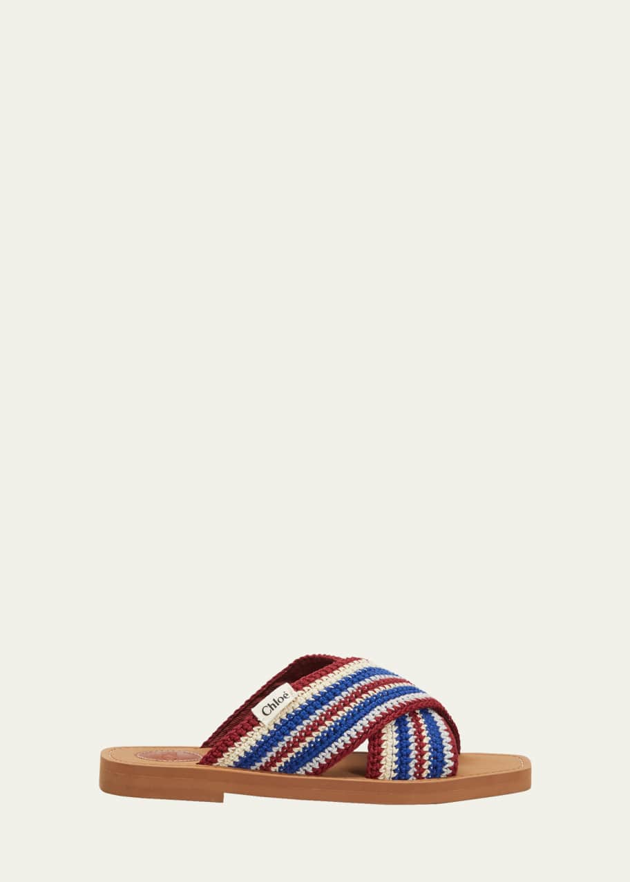 Chloe Woody Multicolored Crochet Sandals - Bergdorf Goodman
