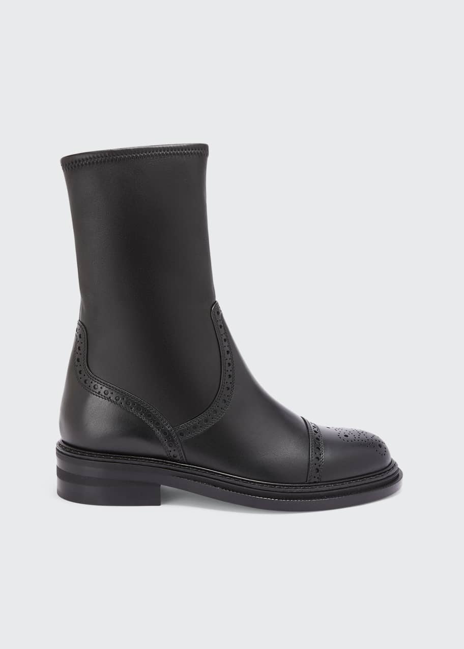 Loewe Anagram Perforated Leather Loafer Boots - Bergdorf Goodman