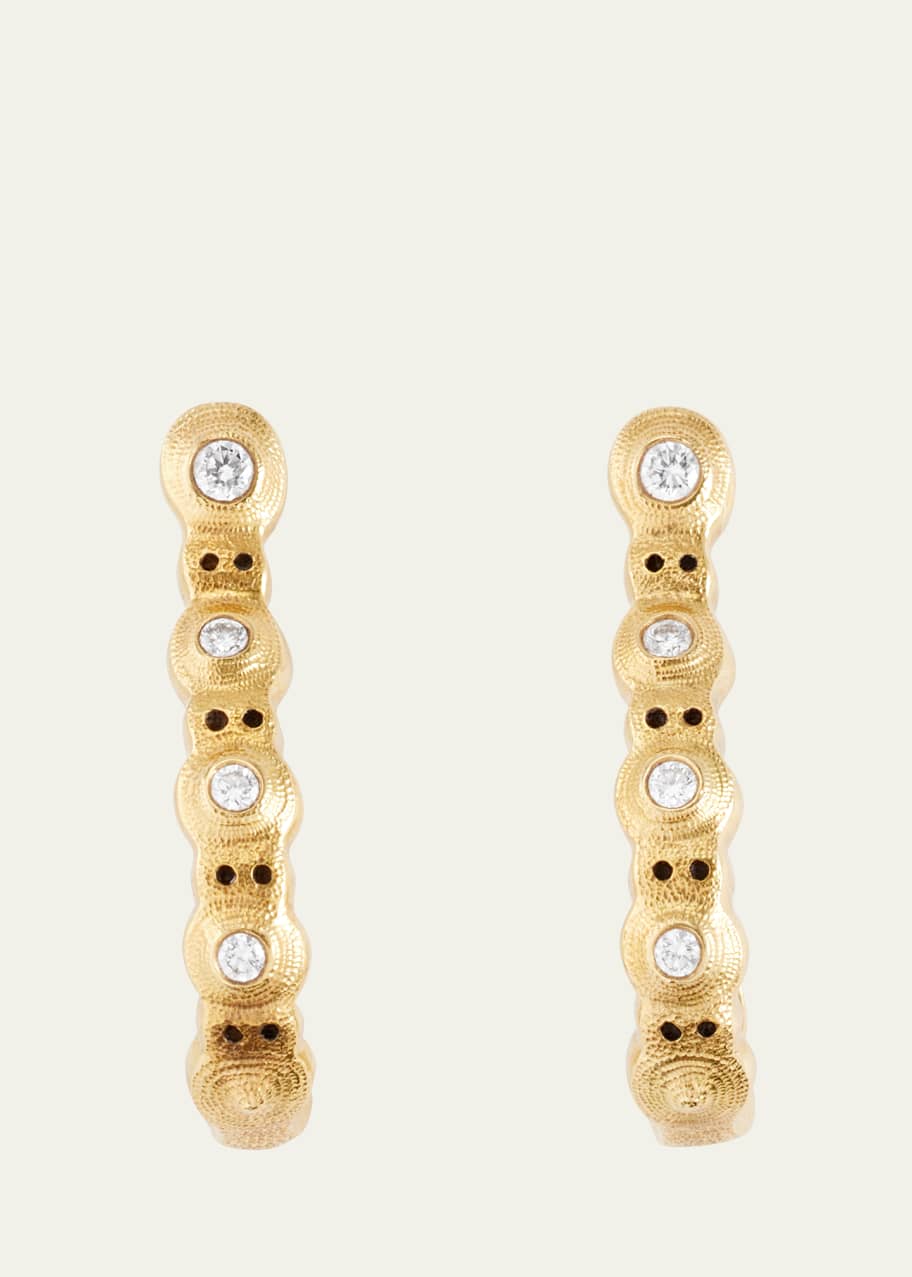 Image 1 of 1: Four Peas Earrings in Yellow Gold and Diamonds