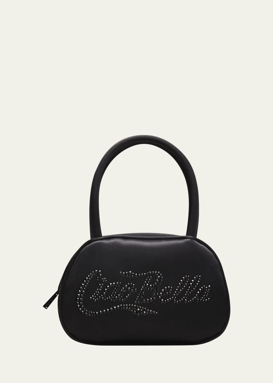 Image 1 of 1: Ciao Bell Crystal Satin Top-Handle Bag