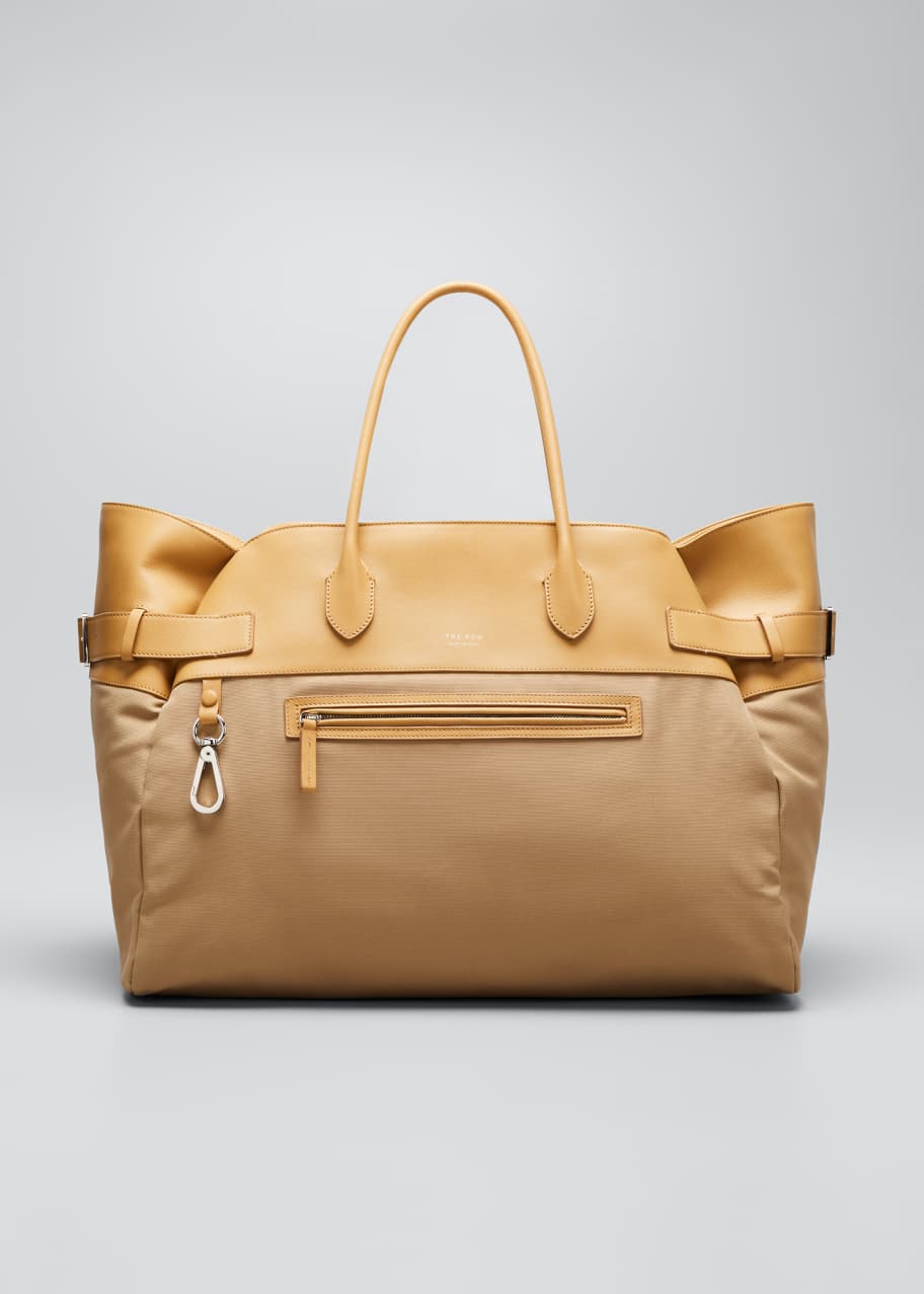 Margaux 17 Inside Out Tote Bag in Nylon and Calf Leather